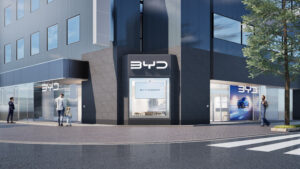 北海道旭川市にオープンする「BYD AUTO 旭川」（CG画像）
